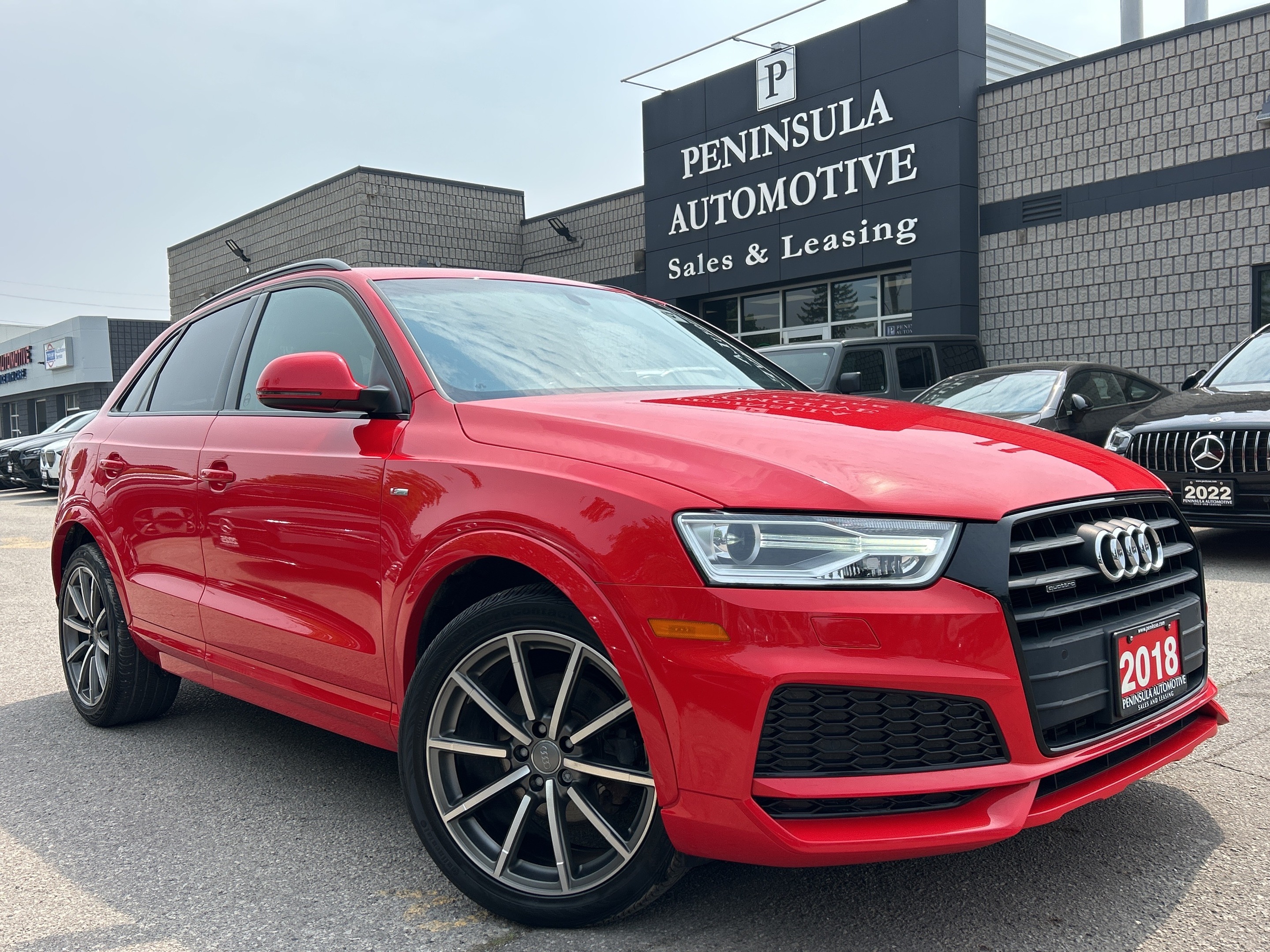 2018 Audi Q3 S-LINE, NAVIGATION PKG, BLACK OPTICS PKG,PANOROOF