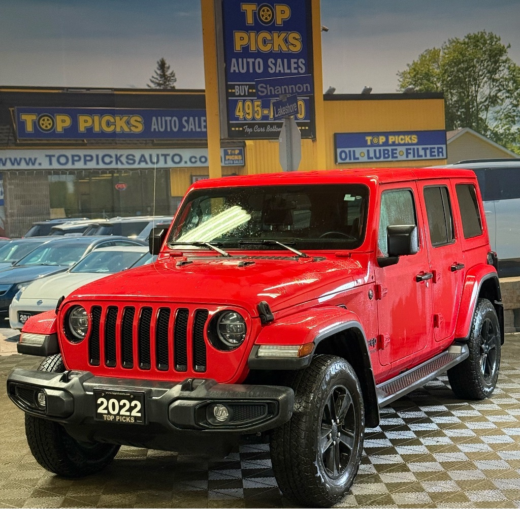 2022 Jeep Wrangler Sahara Altitude, Leather, Navi, One Owner, Low Kms