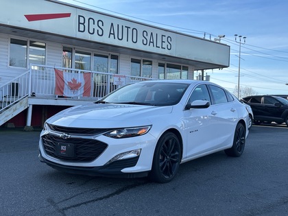 White 2024 Chevrolet Malibu LT with 1LT FWD Sedan Front-Wheel Drive Continuously Variable Transmission