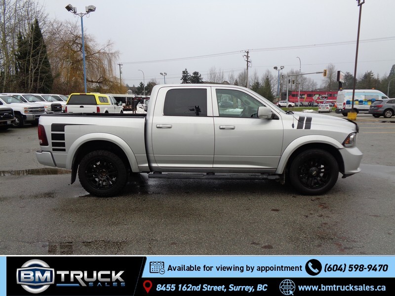 2013 Ram 1500 Sport / Crew Cab / 5'7" Box / 4x4 / Leather / HEMI