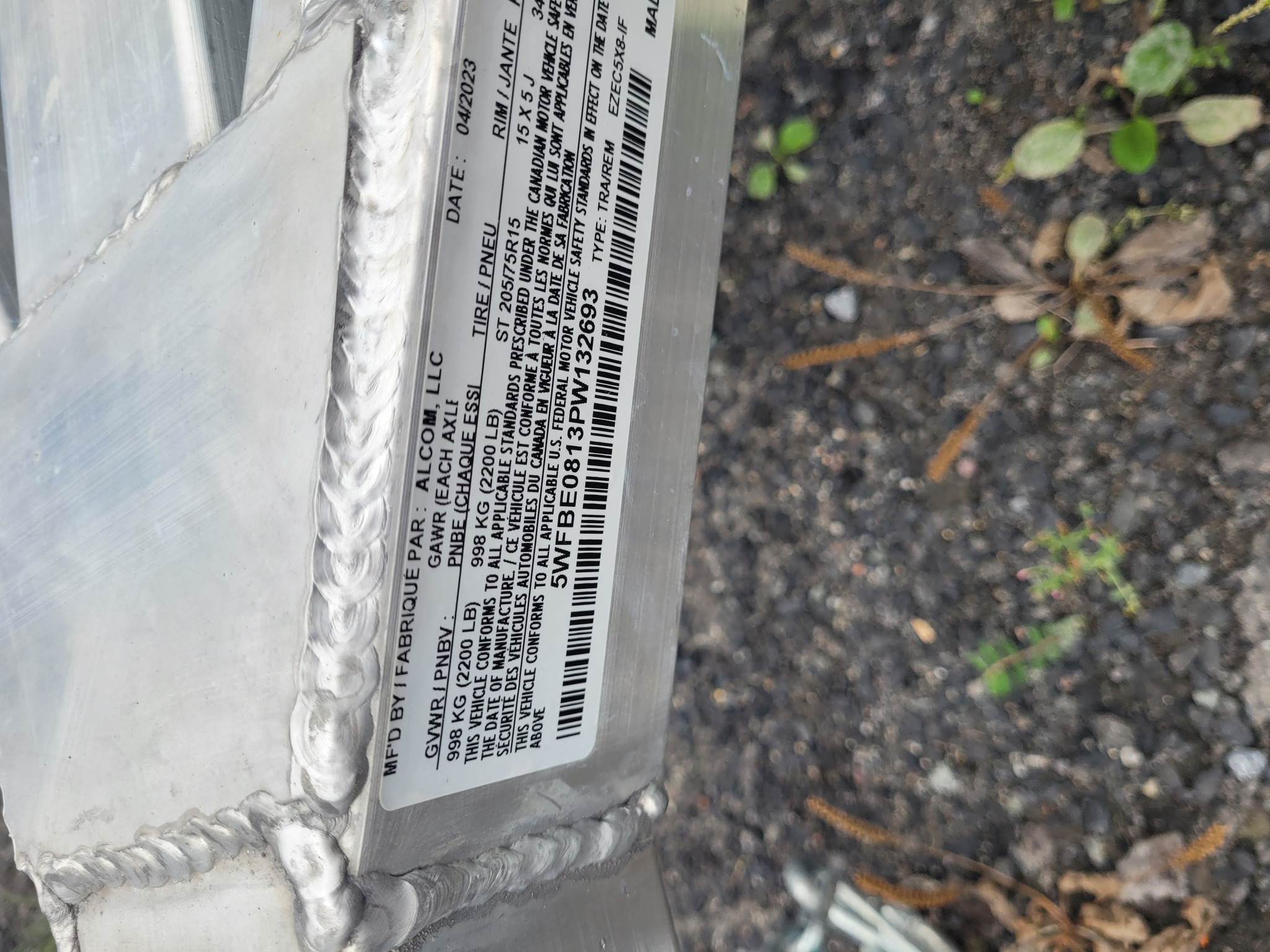 2023 Alcom E-Z Hauler 5x8