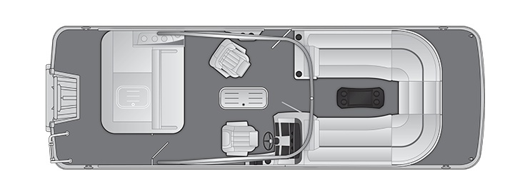 Bennington Marine L25 Swingback Bowrider avec arche 