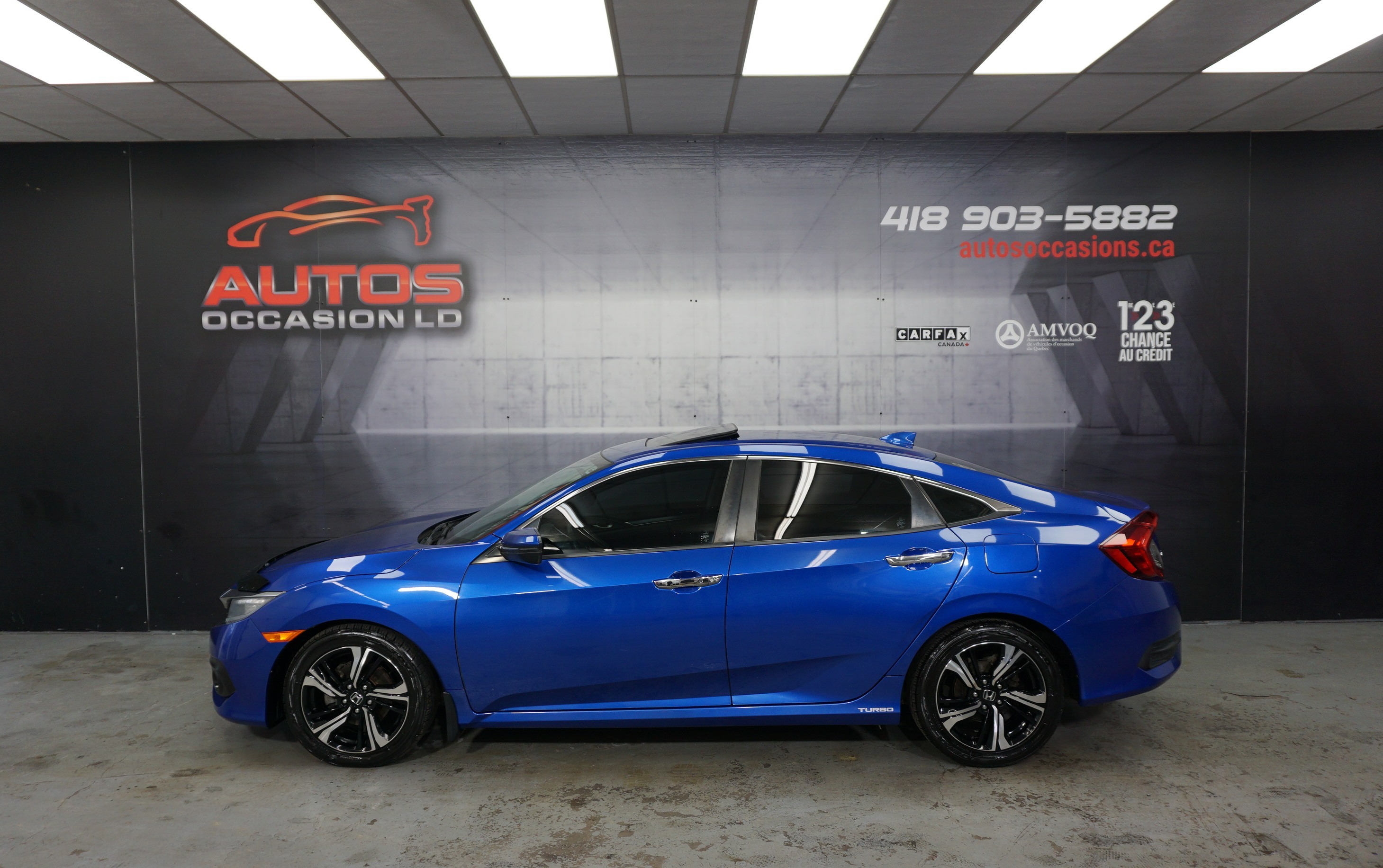 2017 Honda Civic Sedan TOURING 1.5L TURBO AUTO GARANTIE CUIR TOIT GPS NAV