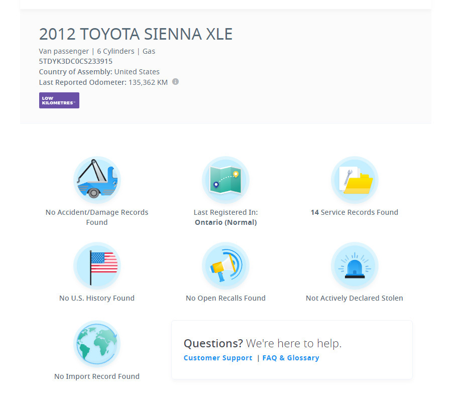 2012 Toyota Sienna XLE 7 Passenger, 多伦多, 全款车