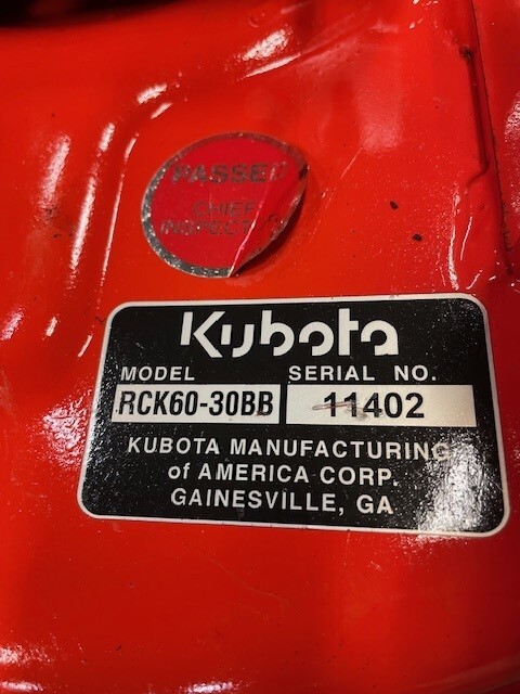 2021 Kubota RCK60-30BB 