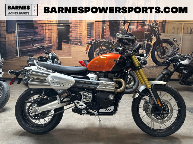 2024 Triumph Scrambler 1200 XE Baja Orange Phantom Black