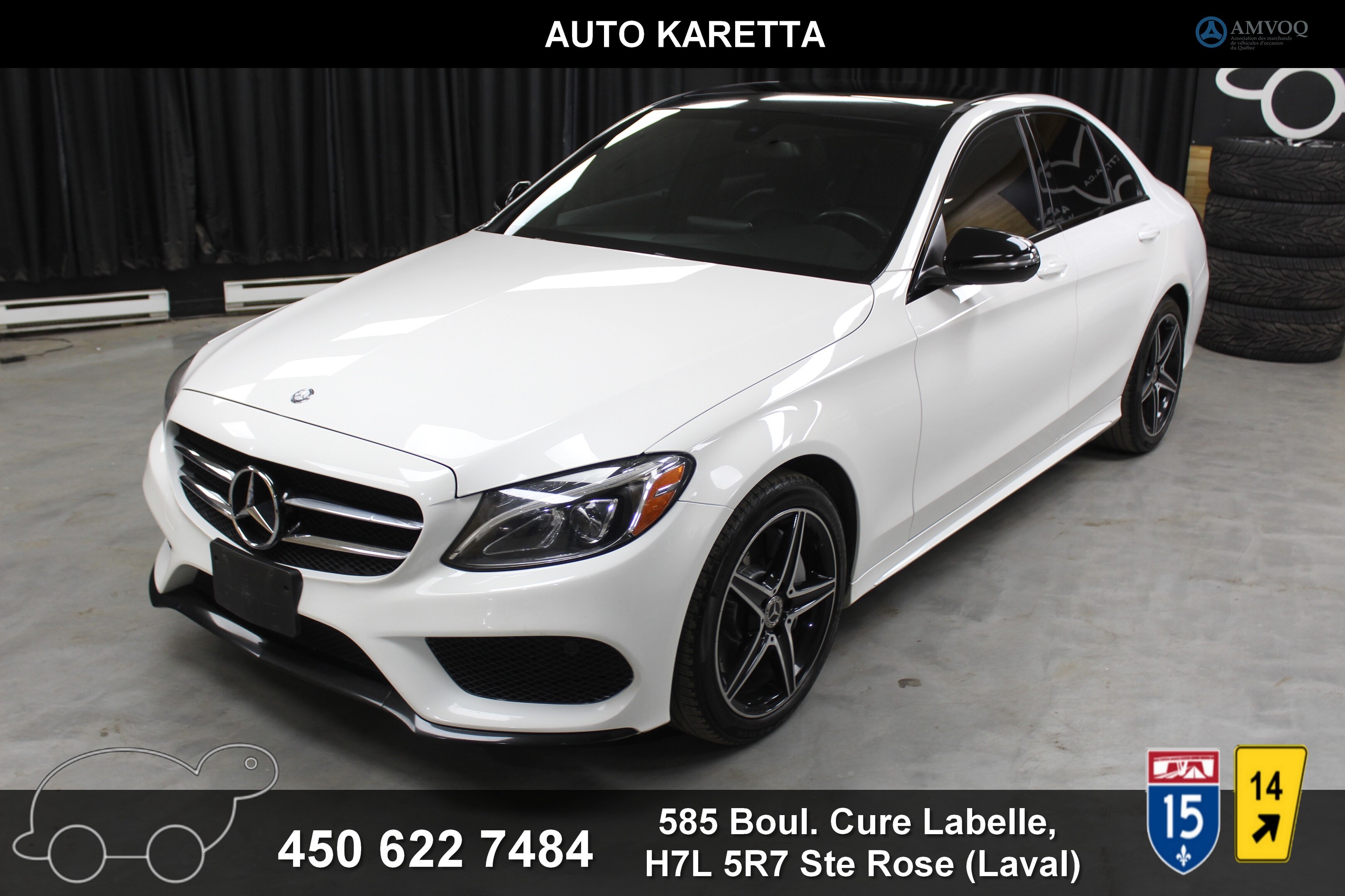2017 Mercedes-Benz C-Class C300 4MATIC AMG PACK/NIGHT PACK/NAVI/PANORAMIC