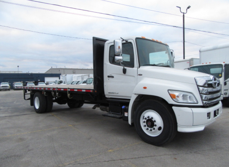 2023 Hino L7 DIESEL 24FT FLAT DECK & TIE STRAP PKG EXT WARRANTY