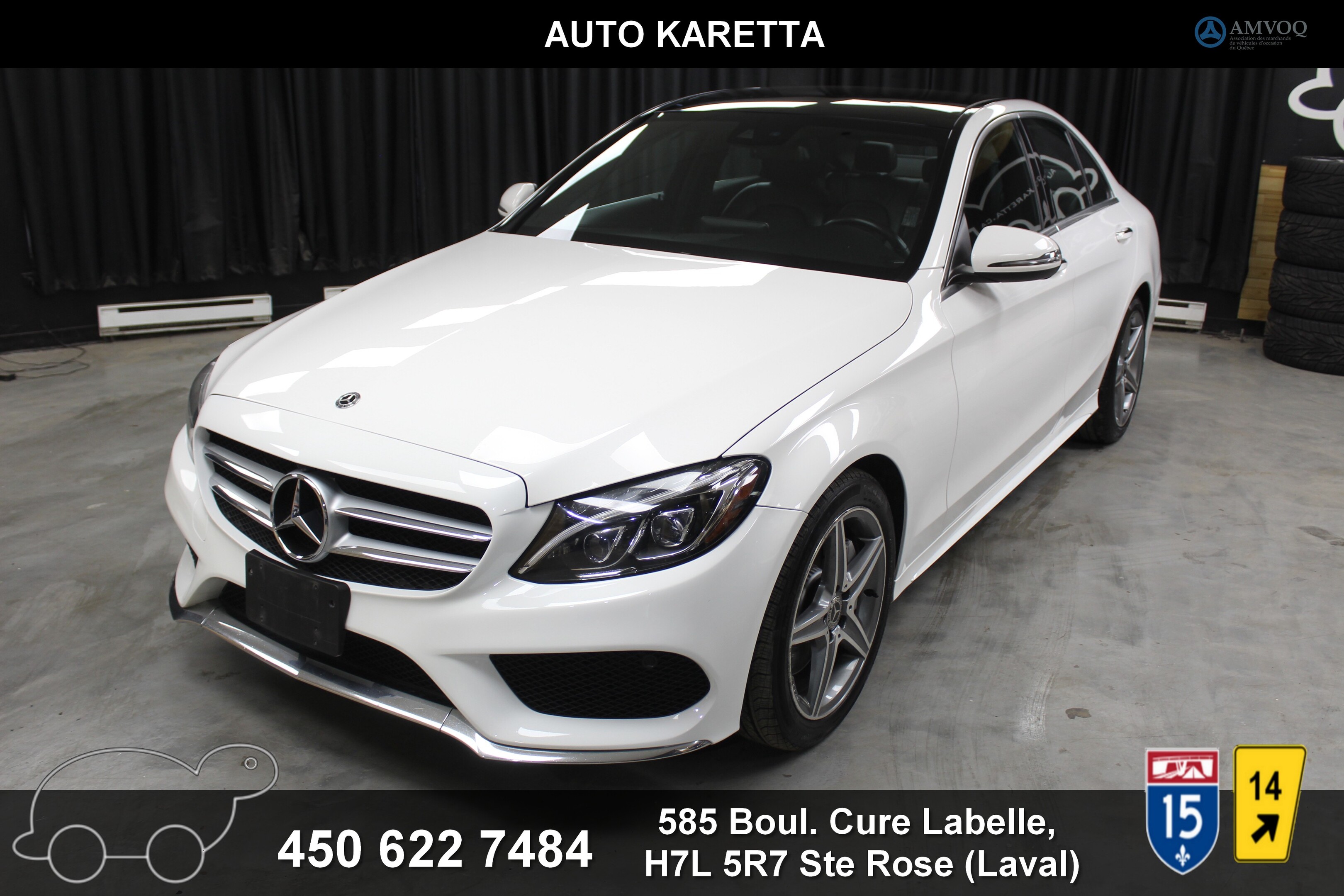 2018 Mercedes-Benz C-Class C300 4MATIC SPORT AMG PACK/NAVI/PANORAMIC/LED/18"