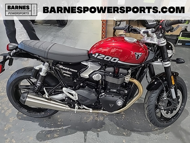 2025 Triumph Speed Twin 1200 Carnival RedSapphire Black