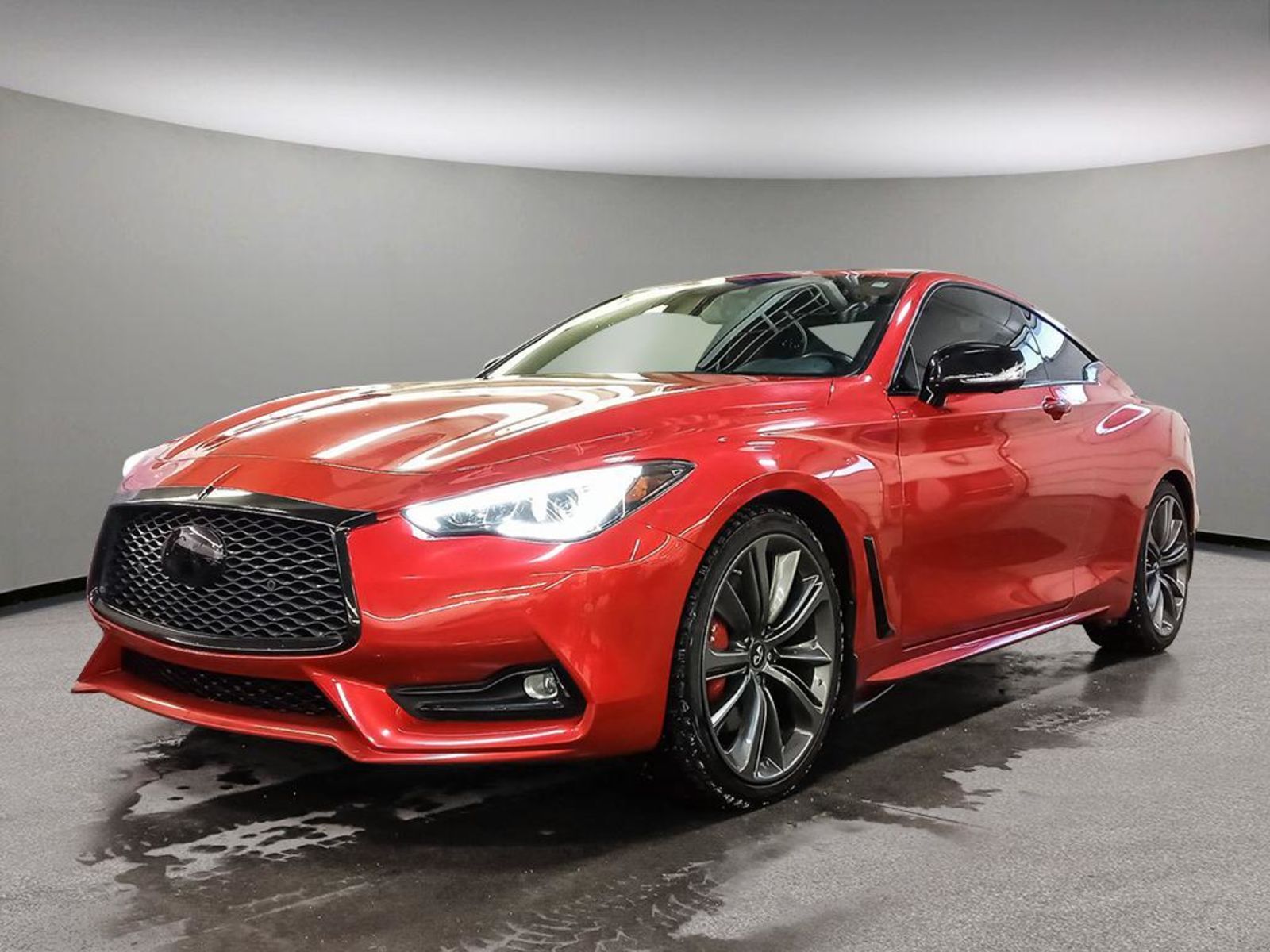 2019 Infiniti Q60 RED SPORT PRO-ACTIVE, RED LEATHER, ONE OWNER/ACCID