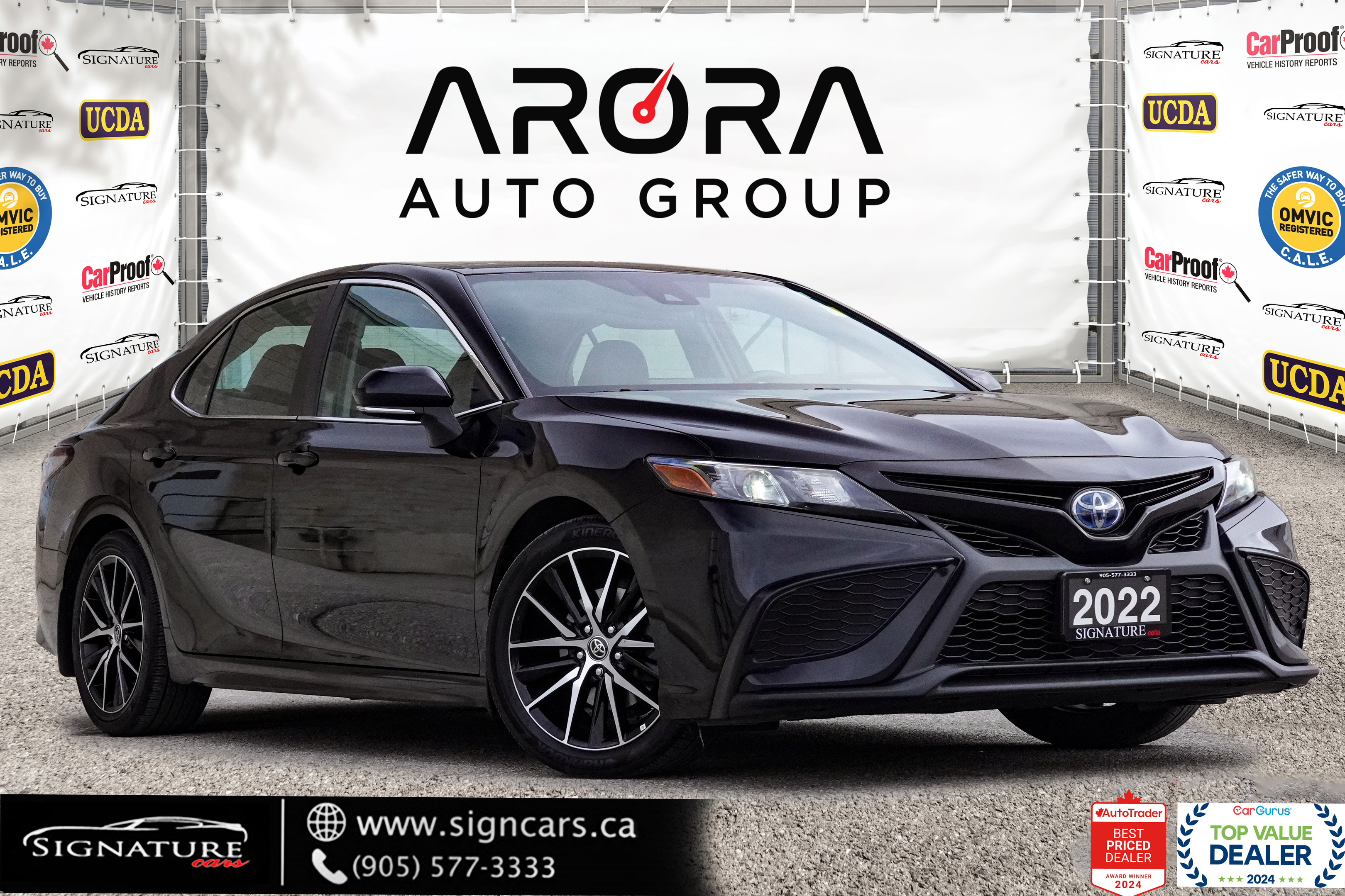 2022 Toyota Camry Hybrid SE / NO ACCIDENT / SUNROOF / LEATHER /CARPLAY/BSM