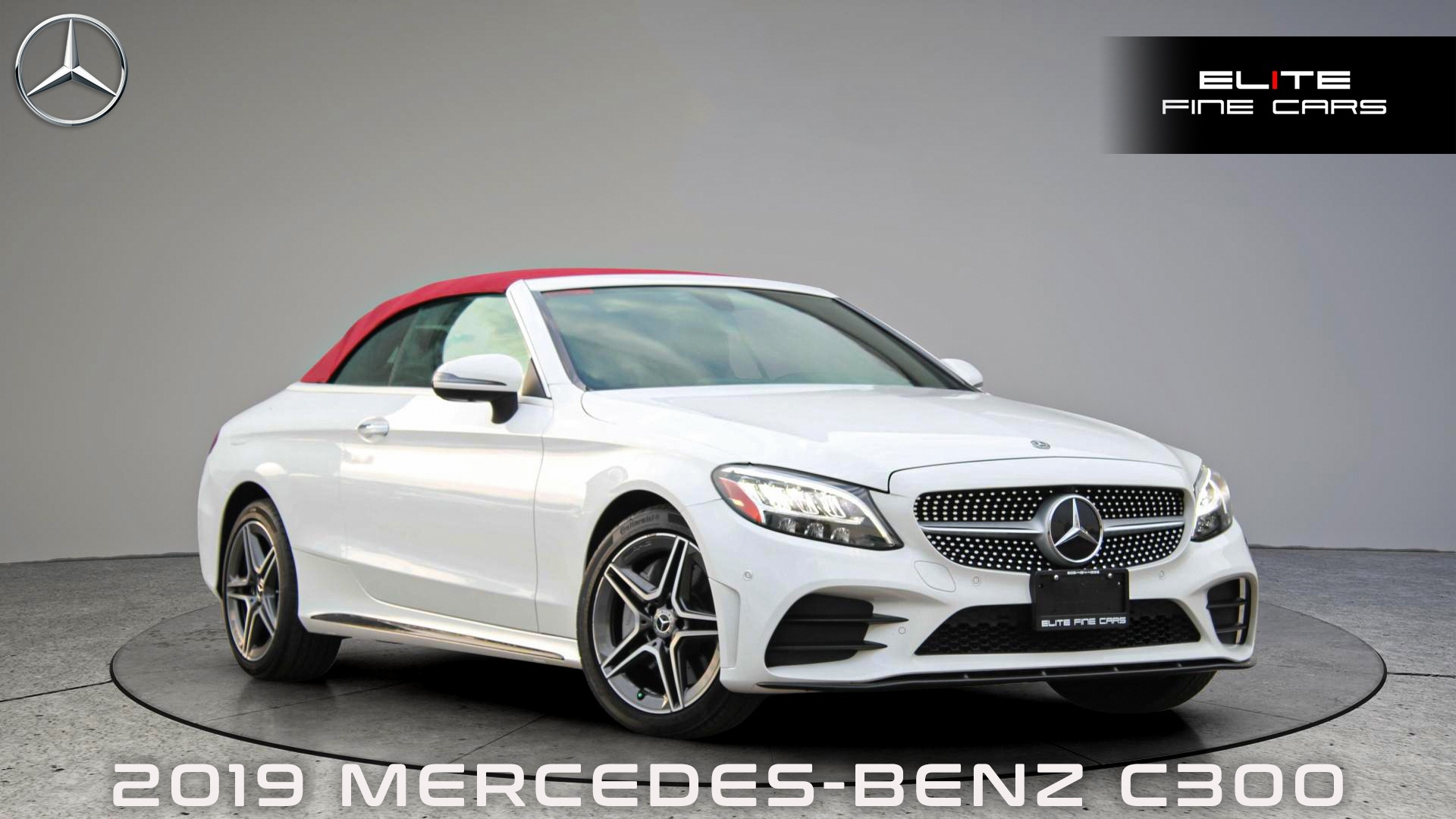 2019 Mercedes-Benz C-Class C 300 CABRIOLET|NO ACCIDENT|HEATED SEATS|NAV|RED L