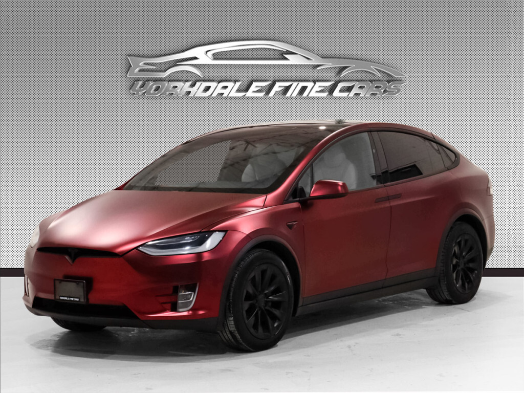 2020 Tesla Model X Long Range Plus / FSD Computer / Satin Red Wrap / 