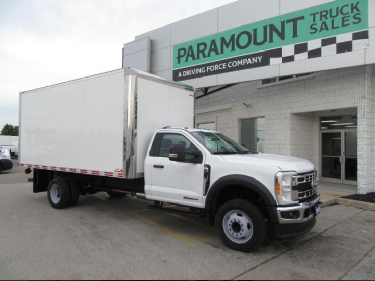 2023 Ford F-550 DIESEL REG CAB WITH 16 FT ALUMINUM BOX & RAMP