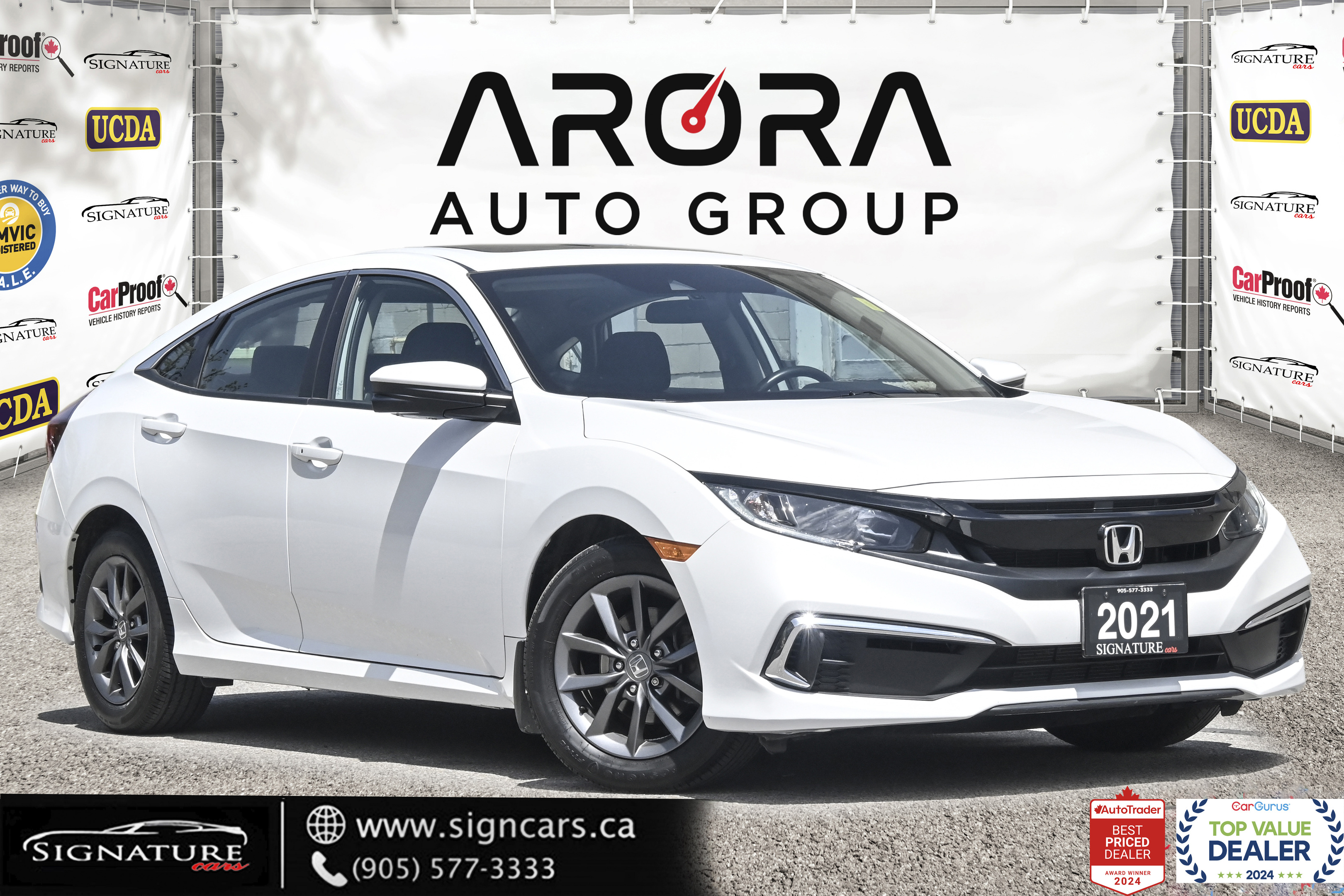 2021 Honda Civic ?EX / NO ACCIDENT / SUNROOF / CARPLAY / BSM/ALLOYS
