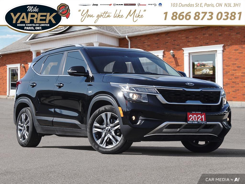 2021 Kia Seltos EX AWD, Leather Heated Seats, Sunroof, Back Up Cam