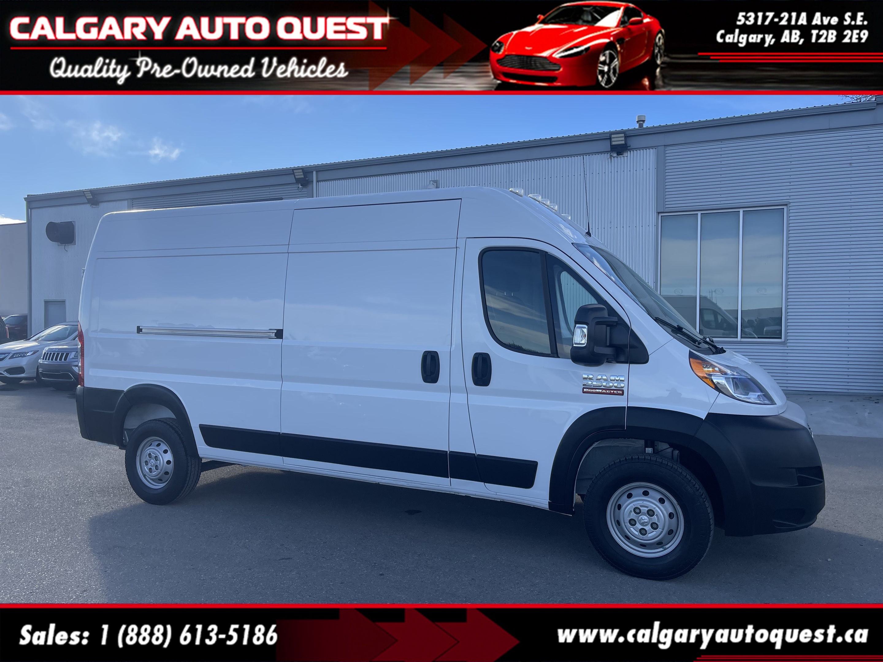2019 Ram ProMaster Cargo Van 2500 High Roof 159 WB/B.CAM/HAIL SPECIAL