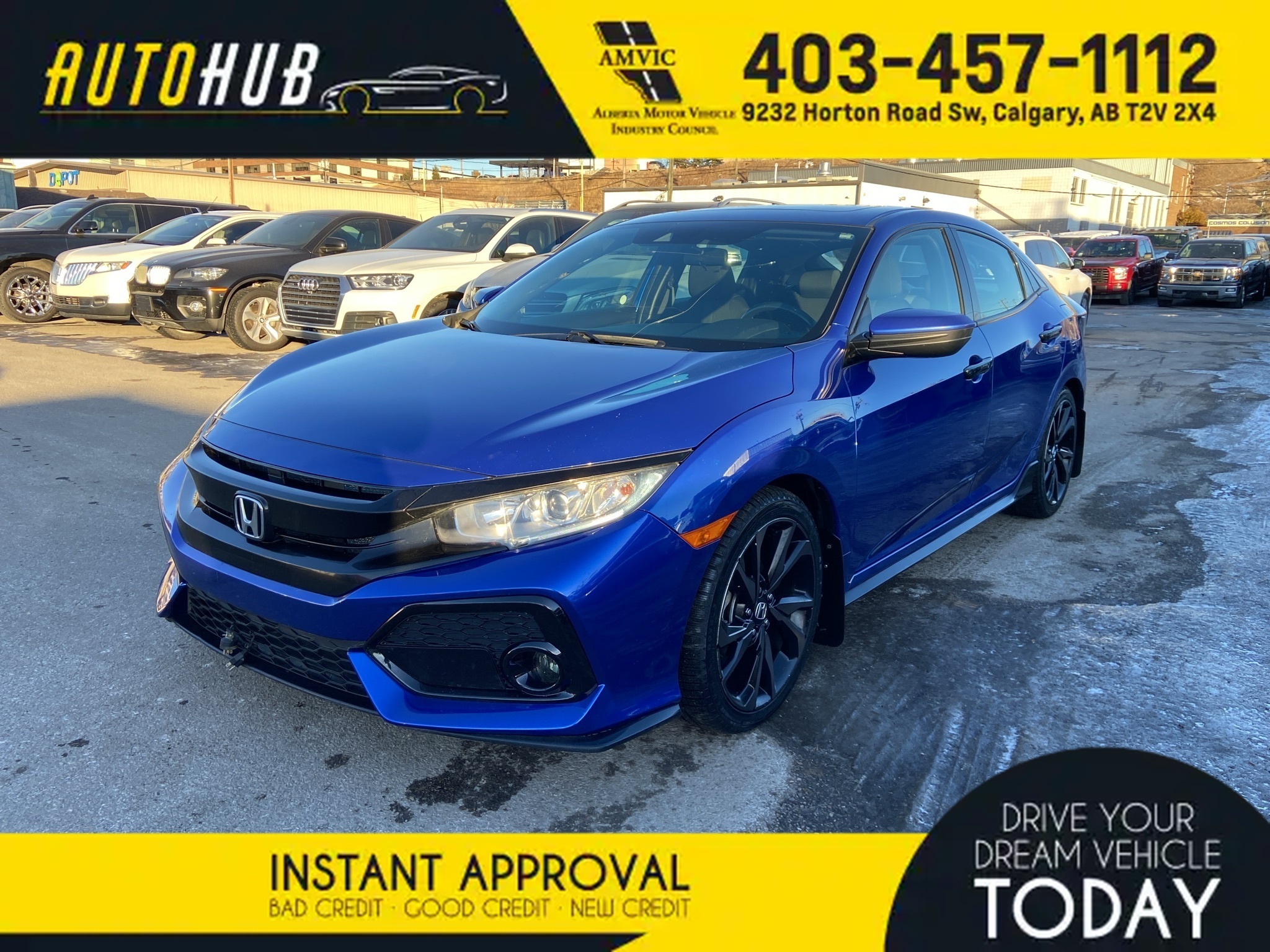 2019 Honda Civic Hatchback Sport Manual W/SUNROOF 