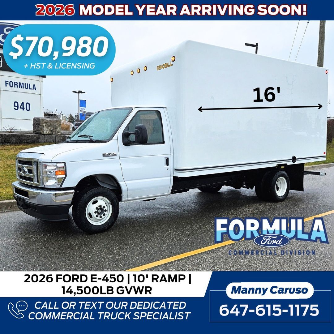 2026 Ford E-Series Cutaway E-450   10 Ramp   14,500LB GVWR