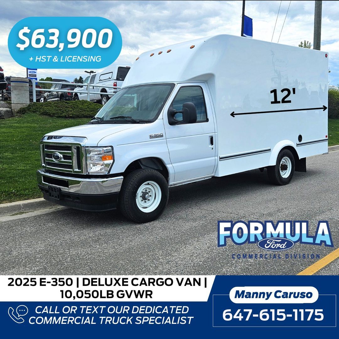 2025 Ford E-Series Cutaway E-350 SRW - Deluxe Cargo Van   10,050LB GVWR