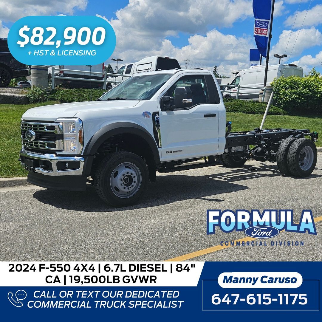 2024 Ford F-550 4X4 REG CAB - 84 CA  19,500LB GVWR
