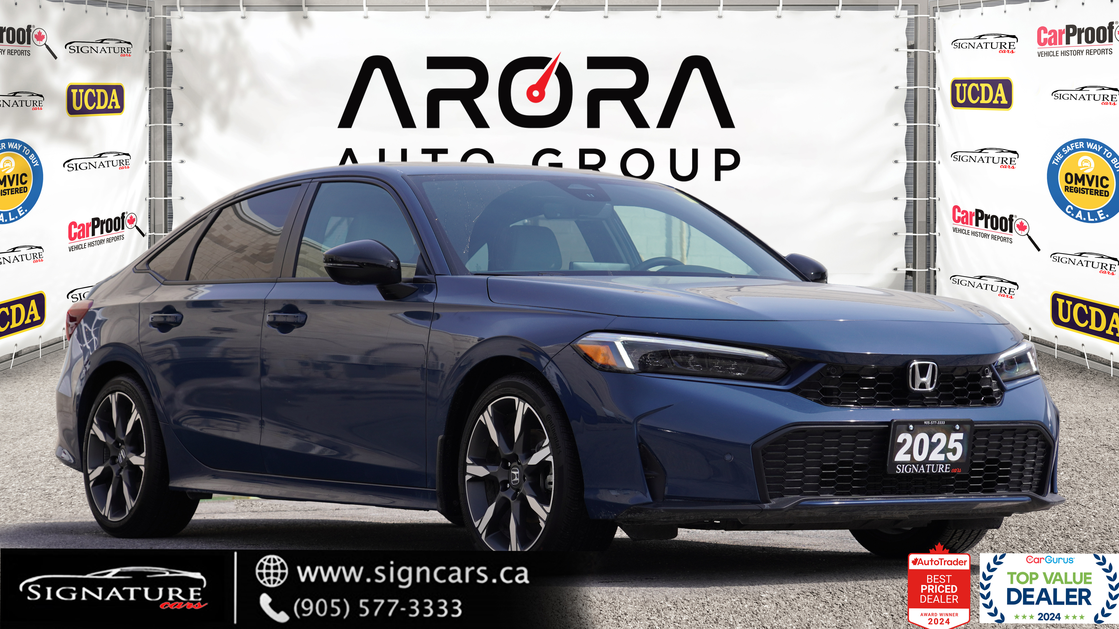 2025 Honda Civic Sedan Hybrid  TOURING / CLEAN CARFAX / SUNROOF / LEATHER