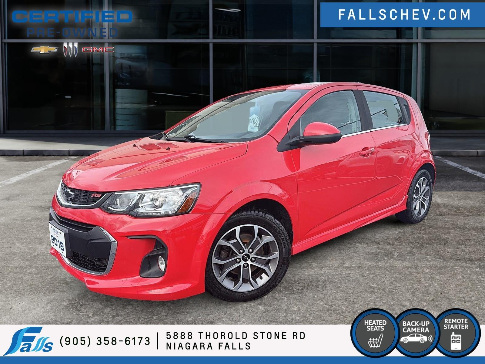 2018 Chevrolet Sonic LT Auto RS,SUNROOF,R.START,H.SEATS