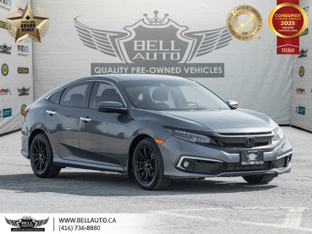 2021 Honda Civic Sedan Touring, NAVI, MOONROOF, BACKUPCAM, B.SPOT, LEATHE