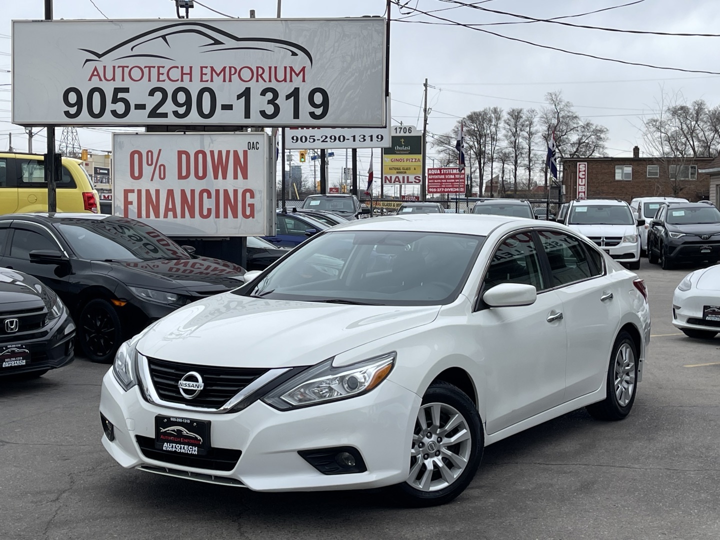 2018 Nissan Altima S Pearl White Heated Seats / Rev Cam / Push Start