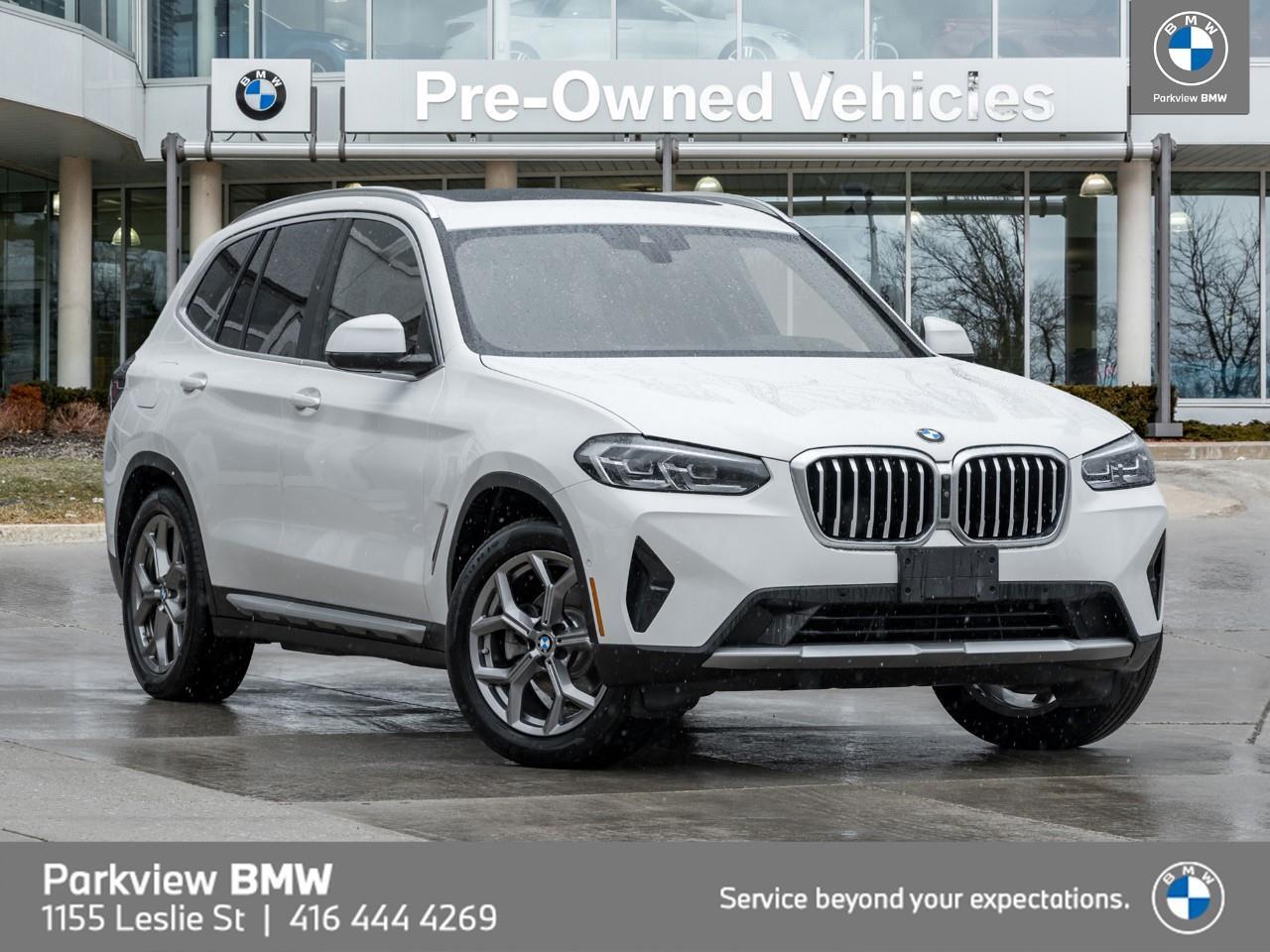 2022 BMW X3 AWD CPO NAV HUD CARPLAY 19" LED REARCAM PARK.ASSIS