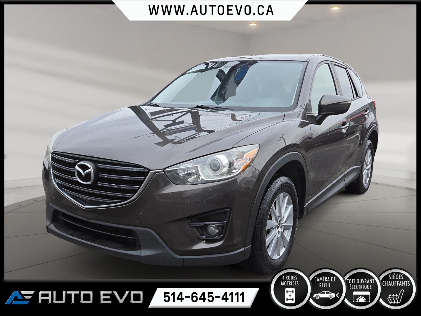 2016 Mazda CX-5 GS AWD * TOIT OUVRANT * MAGS * CAMERA * SIEGE CHAU