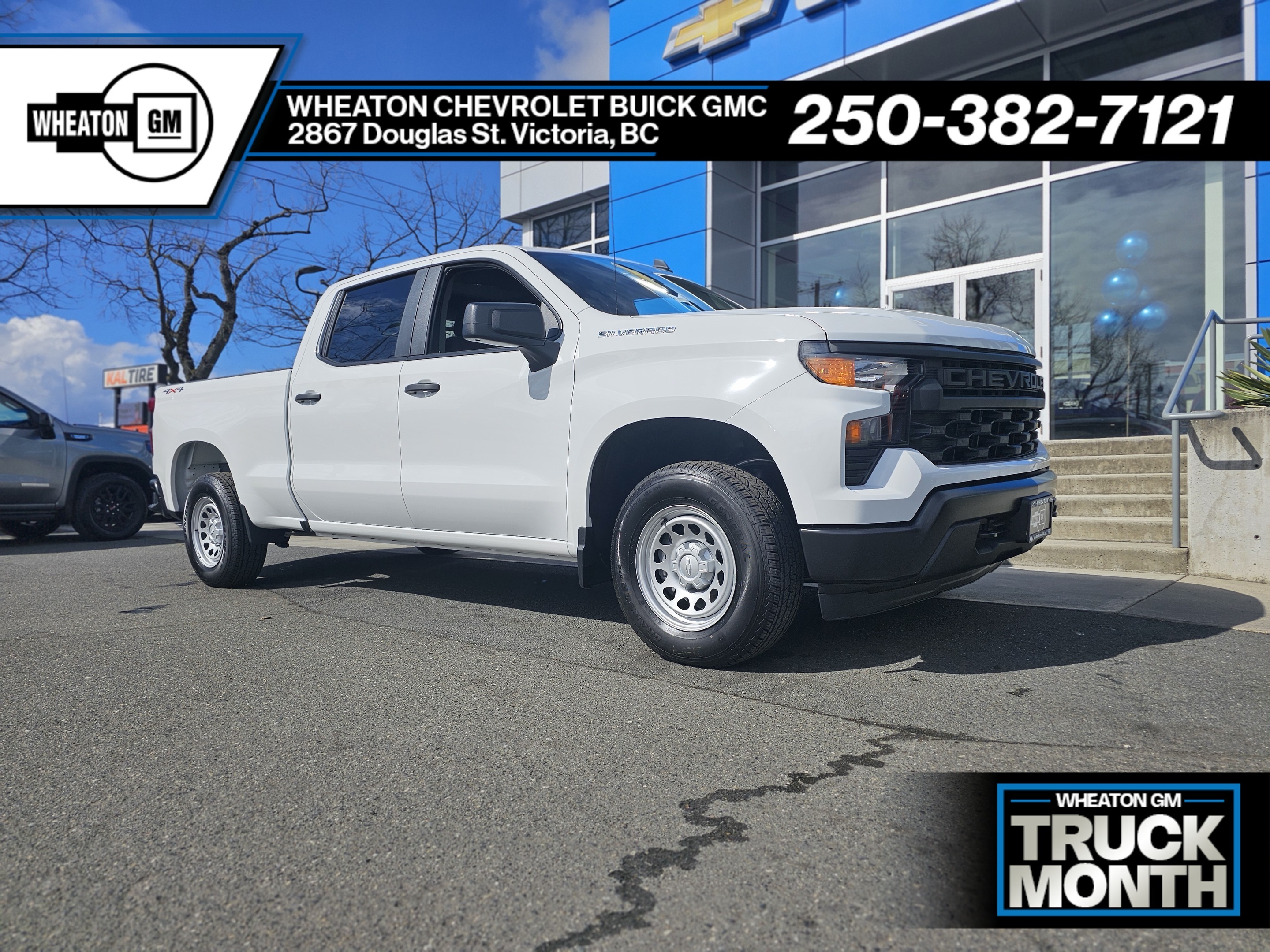 2025 Chevrolet Silverado 1500 WT 4WD CREW CAB | 5.3L V8 | BENCH SEATS | CARPLAY/