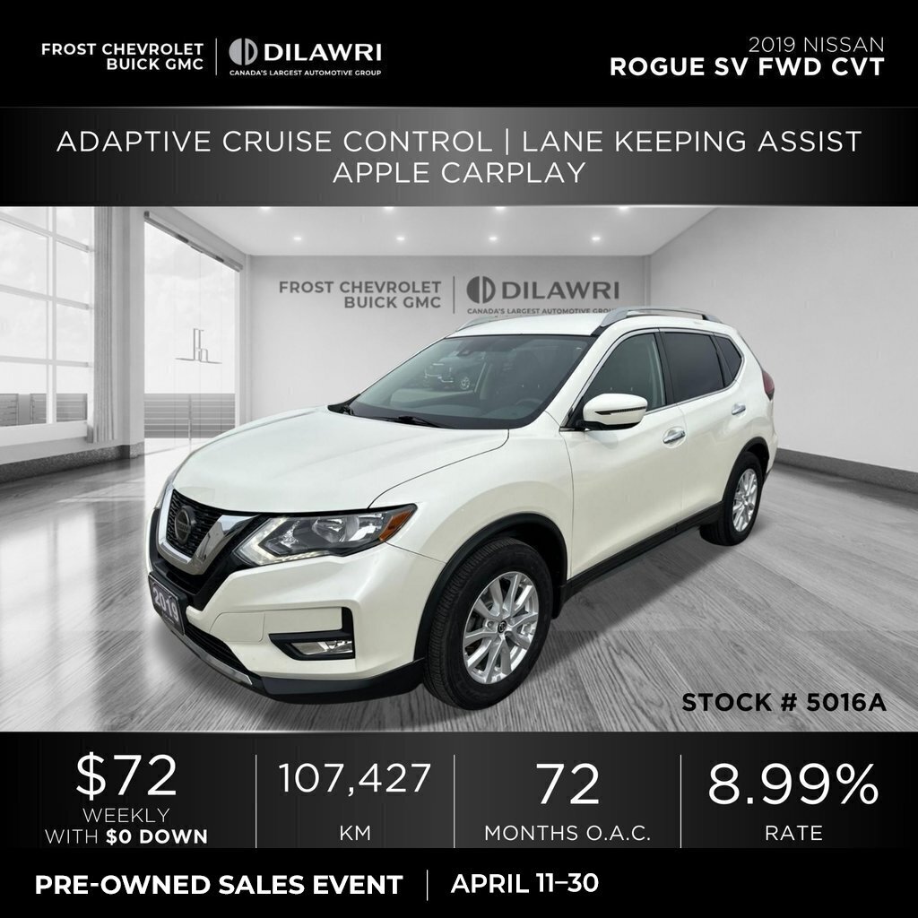 2019 Nissan Rogue SV FWD CVT Adaptive Cruise Control | Lane Keeping 