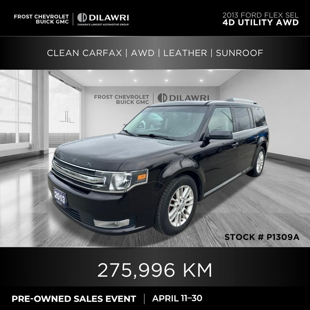 2013 Ford Flex SEL 4D Utility AWD Clean CarFax | AWD | Leather | 