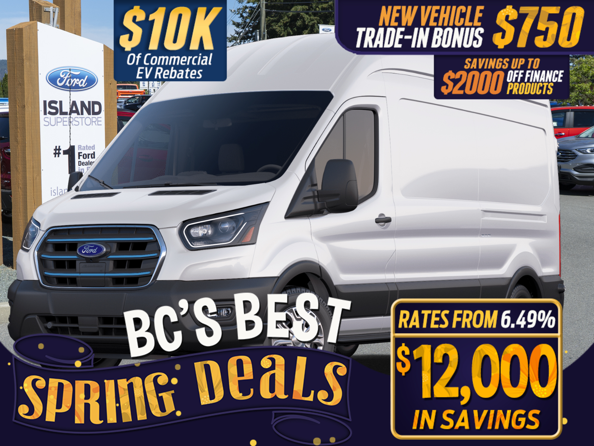 2025 Ford E-Transit Cargo Van XL MR Cargo RWD