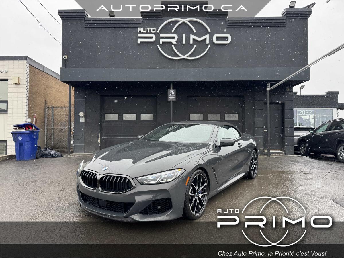 2021 BMW 8 Series Cabriolet V8 523hp Cuir Blanc BT Cam360 Mags