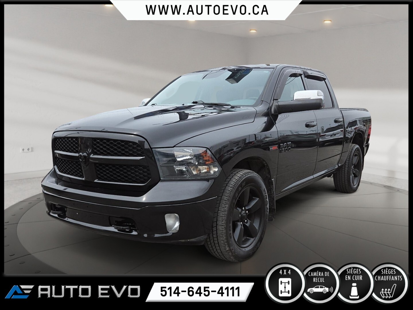 2018 Dodge Power Ram RAM 1500 BIG HORN CREWCAB 4X4 * CUIR * MAGS * CAME