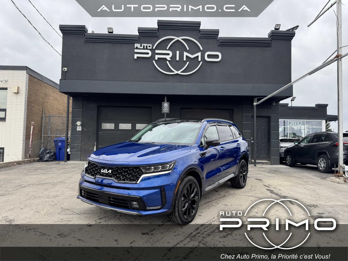 2023 Kia Sorento SX 6 Pass. Cuir Toit Pano Carplay GPS BT 360Cam