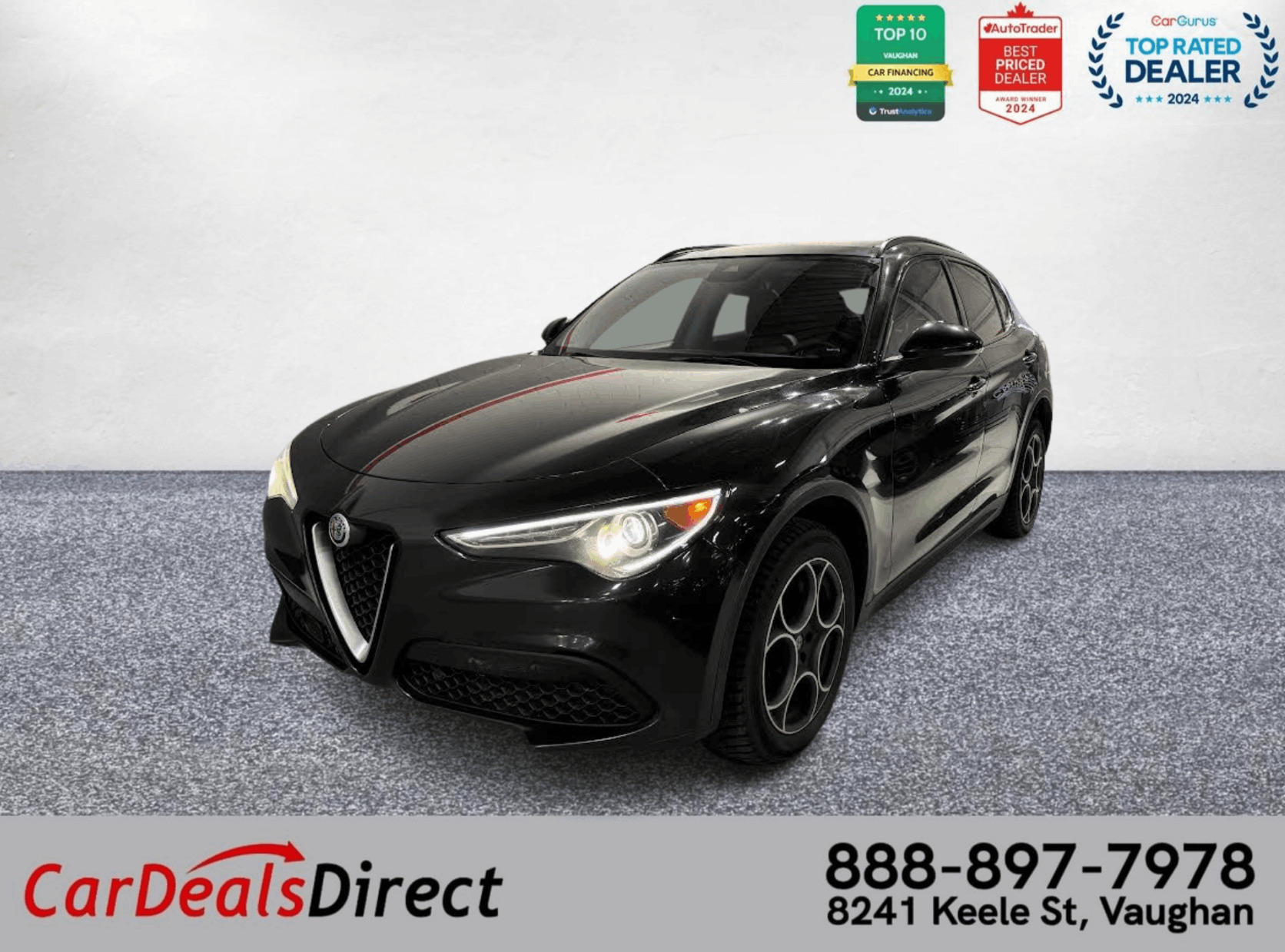 2018 Alfa Romeo Stelvio Sport AWD/Leather/Sunroof/CarPlay/Back up Cam/Blue