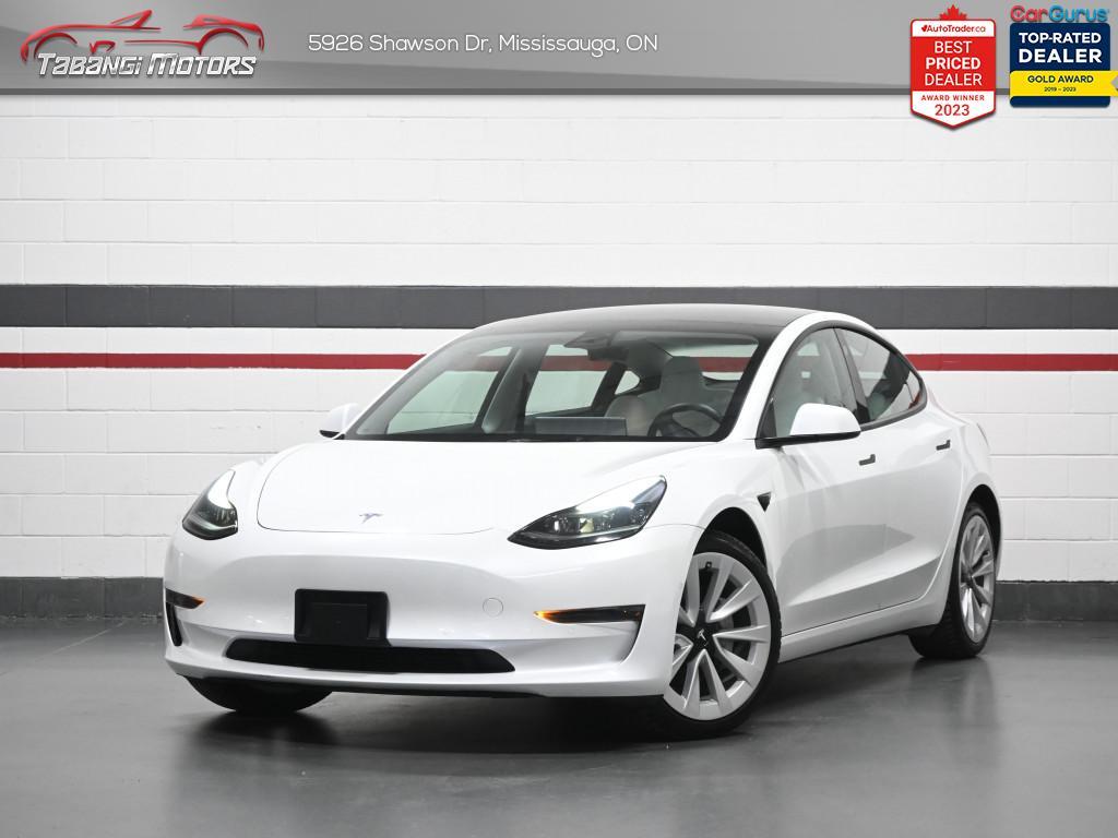 2022 Tesla Model 3 Standard Range Plus    No Accident White Leather A
