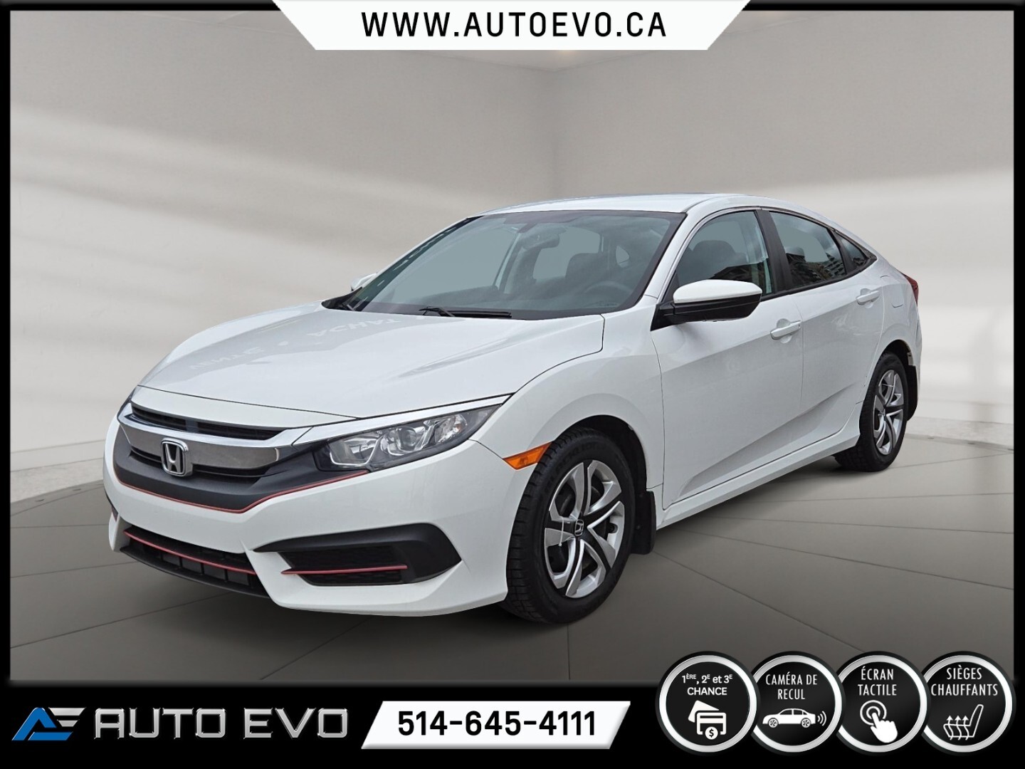 2018 Honda Civic LX * CAMERA * SIEGE CHAUFFANT * BAS MILLAGE * 1 PR