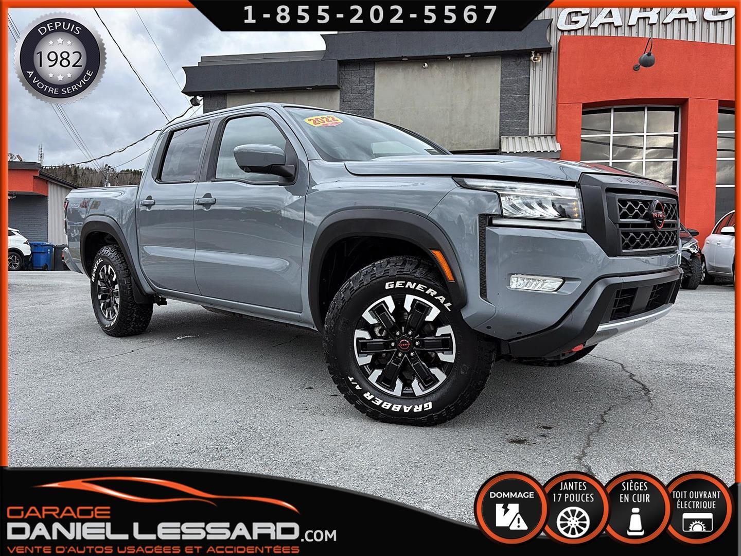 2022 Nissan Frontier PRO-4X DOUBLECAB 3.8L MAG 17 TOIT CUIR FENDER