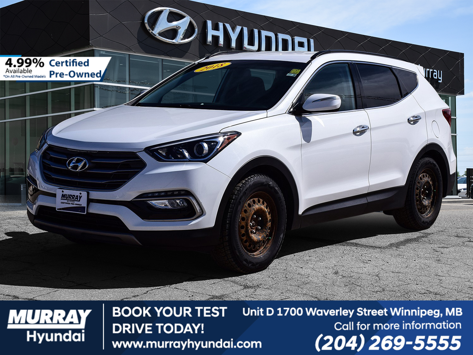 2018 Hyundai Santa Fe Sport 2.4L Premium FWD | Single Owner | Htd seats | BT