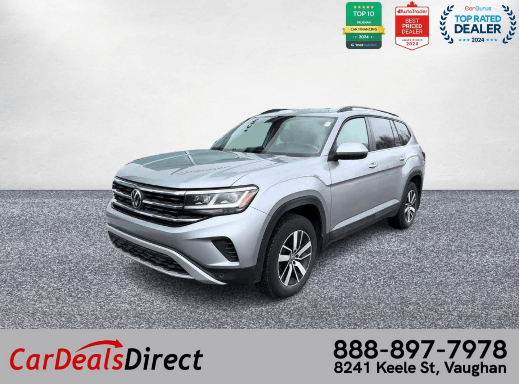 2021 Volkswagen Atlas 7 Passenger/Leather/CarPlay/Back up Cam/Heated Sea