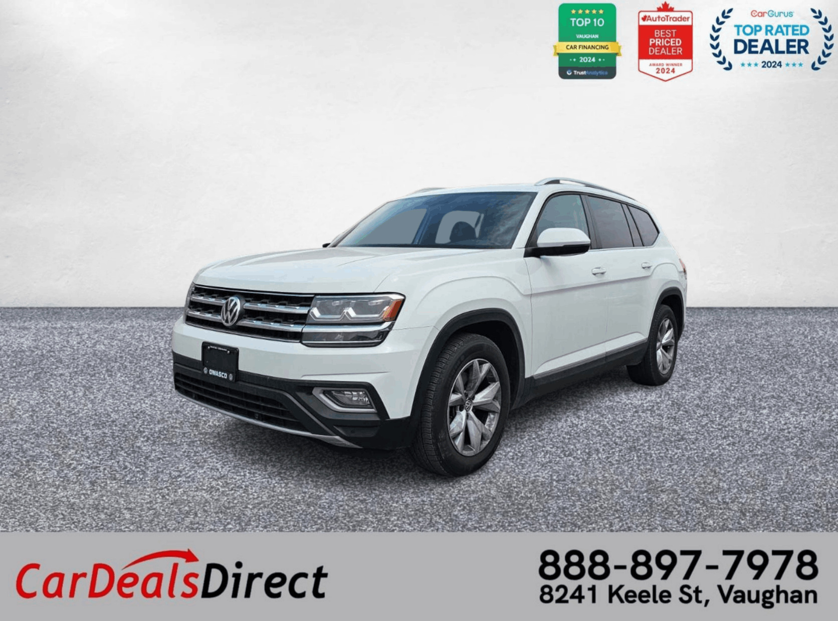 2018 Volkswagen Atlas Highline /4MOTION/Leather/NAVI/Sunroof/7 Seater/Cl