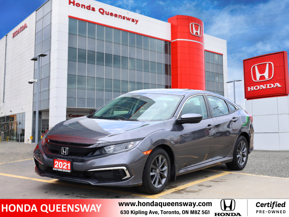 2021 Honda Civic Sedan EX CVT| CPO| LOW KM'S| SUNROOF| CAR PLAY 