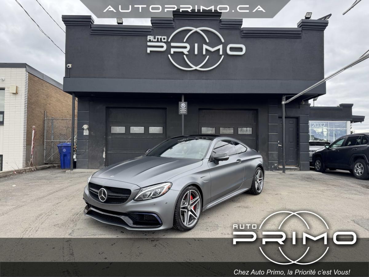 2018 Mercedes-Benz C63 AMG 4.0L V8 AMG Cuir Toit Pano GPS Cam360 BT Mags