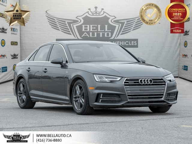 2017 Audi A4 Progressiv, QUATTRO, S-LINE, NAVI, MOONROOF, BACKU