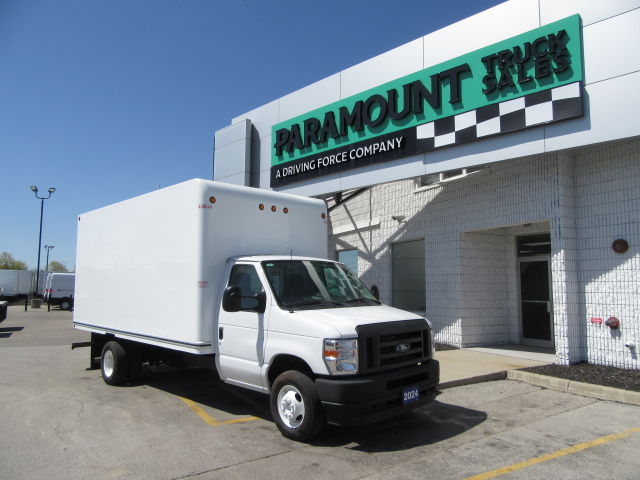 2024 Ford E-450 GAS 16FT HIGH BOX CUBE VAN WITH ROLL OUT RAMP